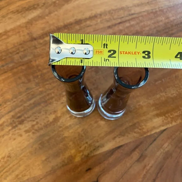 Gorgeous Krosno Poland Ameythest Art Glass Purple Vase with Clear Blown Bubble - Picture 15 of 16